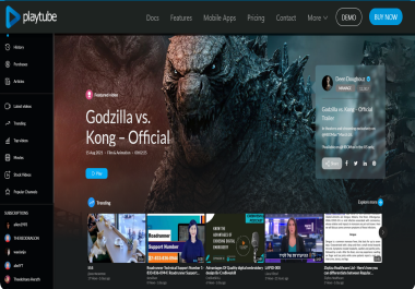 Create Video Sharing,  Videotube Admin-Only or Community Website