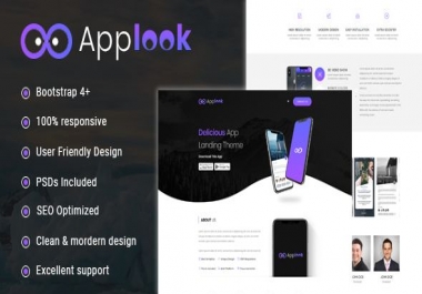 Applook - App Landing Page Web Theme