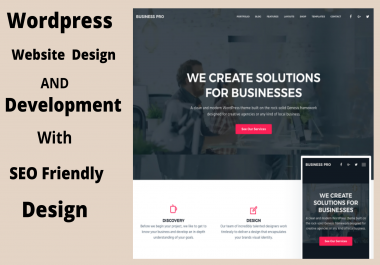 build Seo friendly responsive wordpress website design and wordpress development
