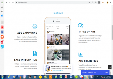 Create ads of popup for websites