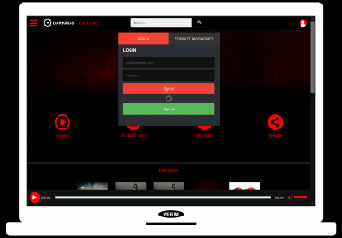 Darkmus - Music sharing platform