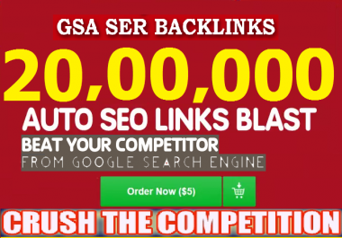 do 20 million bulk backlink blast tf cf da pa for google seo