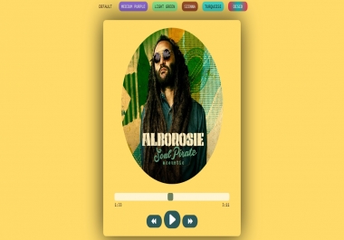 Music Player UI Design - HTML5,  CSS3,  JS