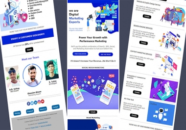 HTML email template or business newsletter