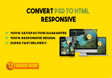 I will convert psd to html with responsive website