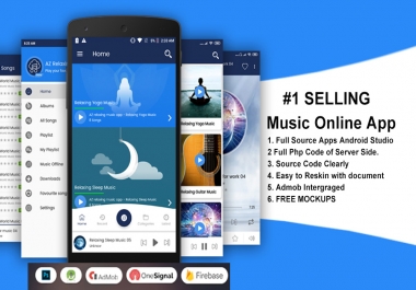 Music Player Online Source Code Android App with Admob