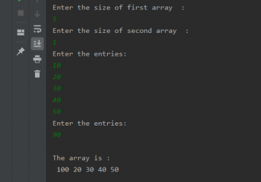 Adding two Dynamic arrays of different sizes in C +