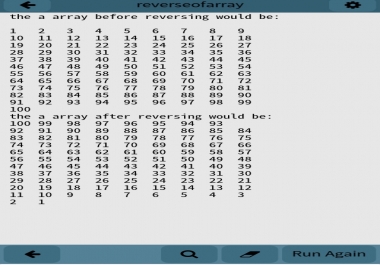 A Simple reversing array program