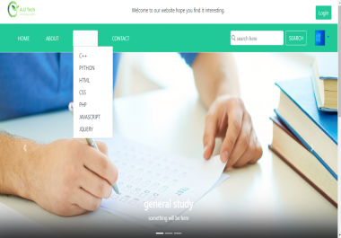 Responsive landing website page