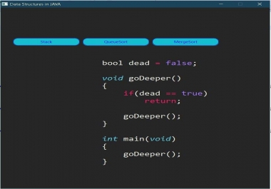 Simple JavaFx Program Using 3 Data Structures
