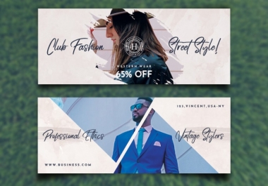 I will design professional facebook cover,  banner