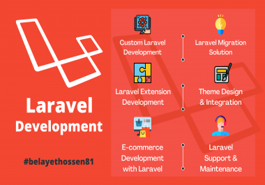 I will do PHP laravel web application development with custom design