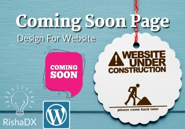 I will create coming soon under construction landing page