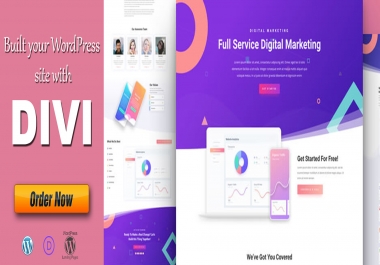 I'll create a divi wordpress site utilizing the divi theme