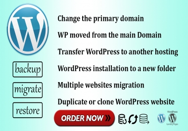 I'll transfer,  relocate,  or migrate your WordPress to a different host