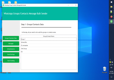 WhatsApp Groups and Contacts Bulk Sender