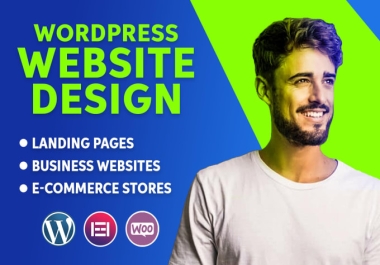 I will do responsive wordpress website design,  ecommerce website