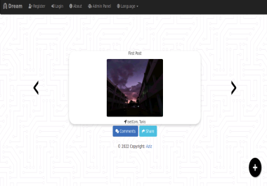 Social Website login register profile multilang.