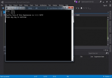 Infix-To-Postfix Translator For Addition and Subtraction Only