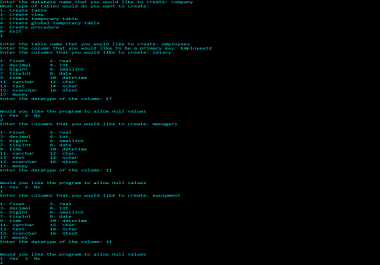 Database Structure Creator