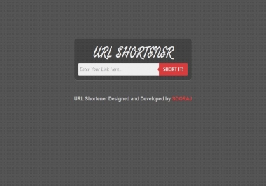 Url Shortening php Script