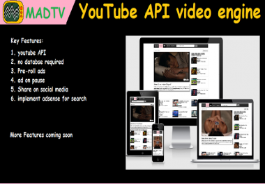 Madtv youtube api video engine