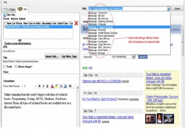 Automated backpage submission software