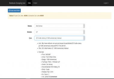 Redbook. com. au Scraper Get full vehicles data