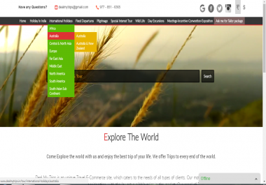Tour & Travel Website with Admin Panel