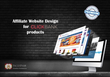 Design from scratch an affiliate website with CLICKBANK products
