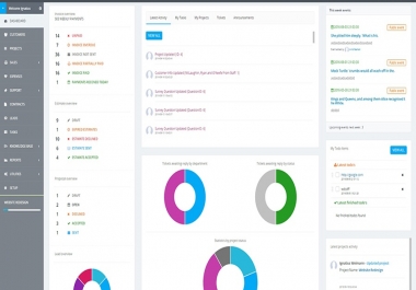 develop ADVANCE CRM and project management for company and business