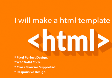 make PSD to HTML template