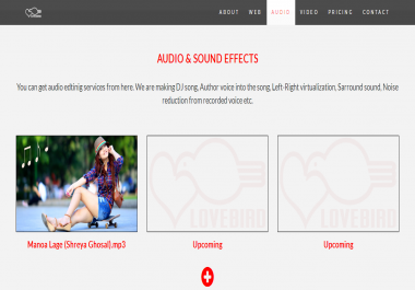 One page comapny site sample